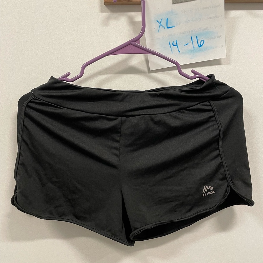 Black stretchy RBX shorts